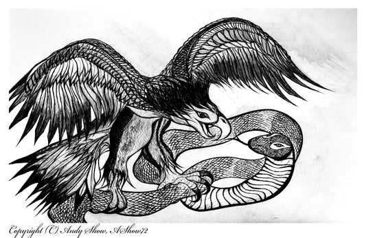 Bold Eagle Catches a Cobra
